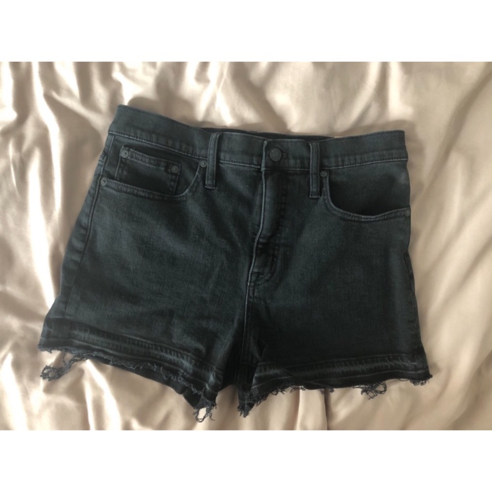 Madewell Black High Rise Denim Shorts